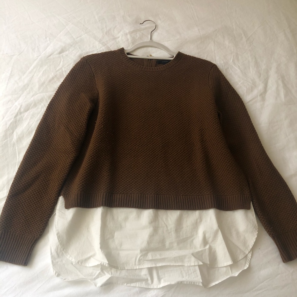 J. Crew Sweater w/ Undershirt Detailing